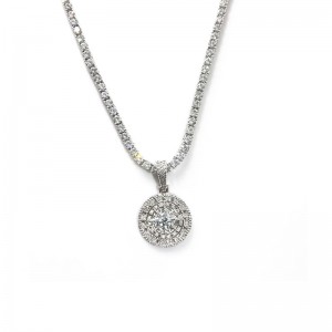 Collar colgante de Bling Bling 18K Joyería de Hip Hop Hombre