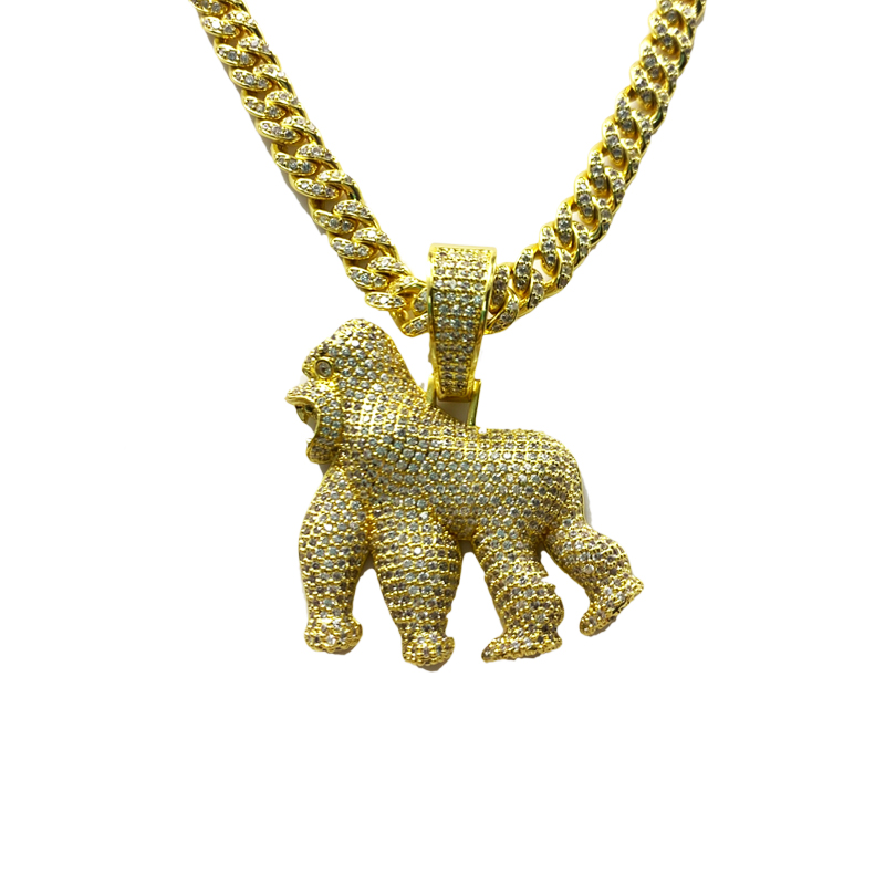 Personalidad King Kong Roaring Gorilla Circon Colgante